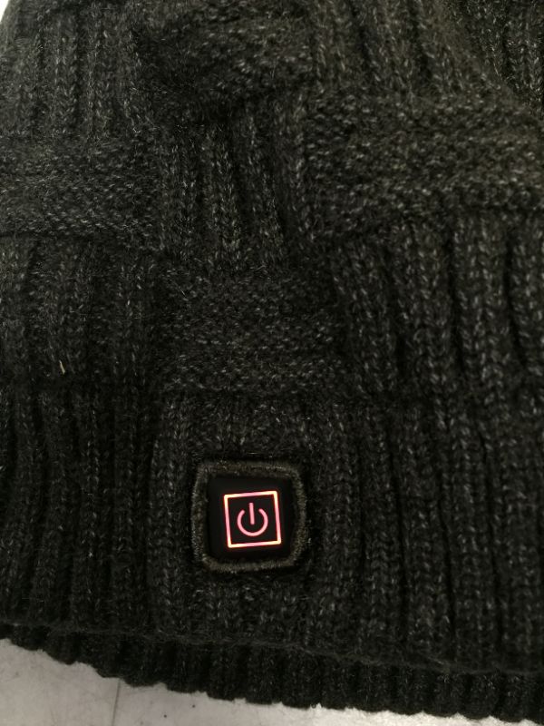 Photo 2 of DARK GREY BEANIE UNISEX HEATING -- MUST CONNECT BATTERY IN ORDER FOR IT TO OPERATE 