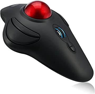 Photo 1 of Adesso iMouse T40 Wireless Ergonomic Finger Trackball Mouse with Nano USB Receiver, Programmable 7 Button Design, and 5 Level DPI Switch, for Left and Right Hand **FACTORY SEALED**
