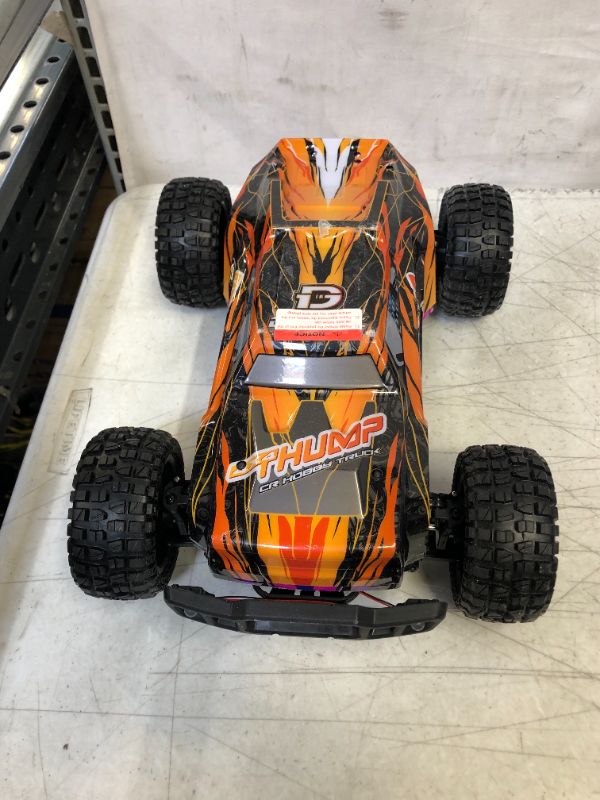 Photo 2 of DEERC 200E Large Brushless RC Cars for Adults 1:10 RC Trucks,60 KM/H High Speed 2021 Upgraded Remote Control Car,Extra Shell LED Headlight All Terrain Off Road Monster Truck for Boys,2 Battery 40+ Min---ITEM IS DIRTY---COULD NOT TEST---BOX IS DAMAGED FROM