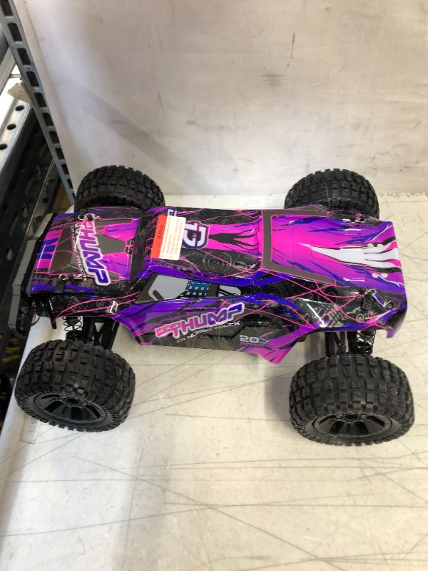 Photo 4 of DEERC 200E Large Brushless RC Cars for Adults 1:10 RC Trucks,60 KM/H High Speed 2021 Upgraded Remote Control Car,Extra Shell LED Headlight All Terrain Off Road Monster Truck for Boys,2 Battery 40+ Min---ITEM IS DIRTY---COULD NOT TEST---BOX IS DAMAGED FROM