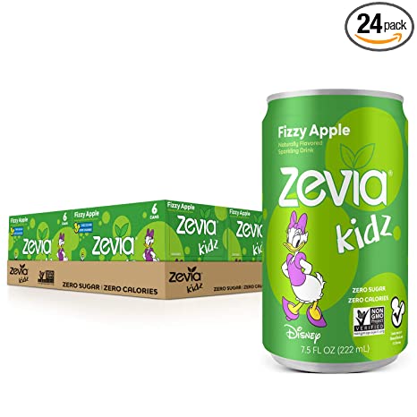 Photo 1 of Zevia Kidz, Fizzy Apple, 7.5 Ounce Cans (Pack of 24) -- EXP 05/04/2022
