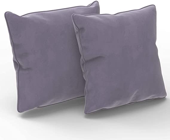 Photo 1 of Aoubate 16"x16" Pillow Covers 2-Piece, Made of Velvet and Invisible Zipper,Original Fabric Edging Suitable for Home Decoration Sofa Bedroom and car,Square Grayish Purple
