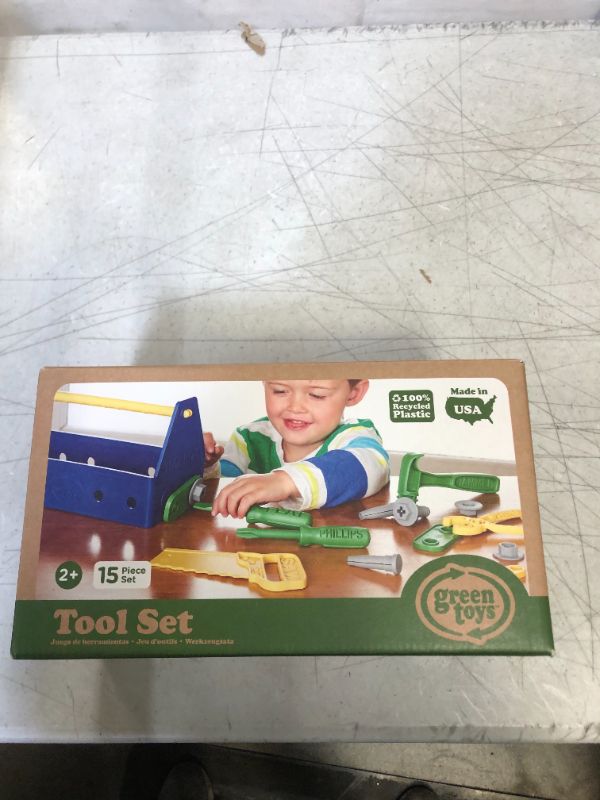 Photo 3 of Green Toys Tool Set, Blue - 15 Piece Pretend Play, Motor Skills, Language & Communication Kids Role Play Toy. No BPA, phthalates, PVC. Dishwasher Safe, Recycled Plastic, Made in USA.
