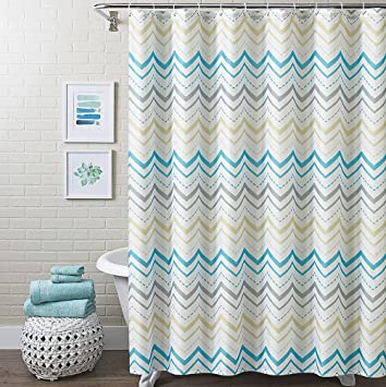 Photo 1 of Artisyne Modern Stripe Waterproof Shower Curtains for Bathroom, Quick-Drying,Geometric Striped Decor Boho Shower Curtains with 12 Hooks (72"x72")
