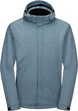 Photo 1 of Little Donkey Andy Men's Waterproof Jacket with Removable Hood?Fleece Lined Warm Rain Jacket for Hiking, Skiing -- SIZE XXL 
