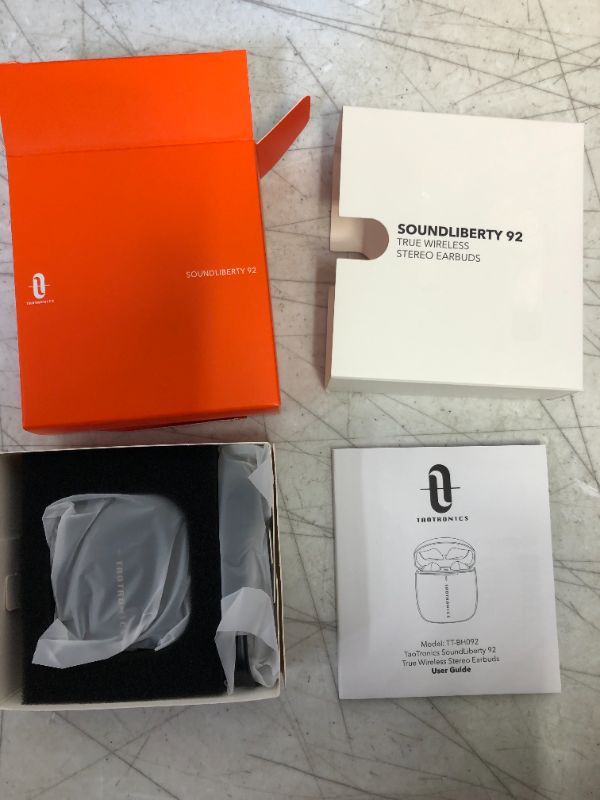 Photo 2 of Taotronics Soundliberty Black 92 True Wireless Stereo Earbuds With Charging Case