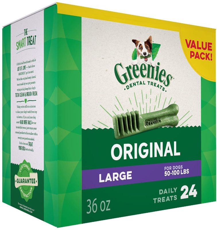 Photo 1 of Greenies Dental Chews Value Tub 36 Oz Large Dog, Pack of 6
