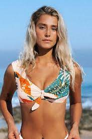 Photo 1 of Bright Leafy Print Bikini Top small 
