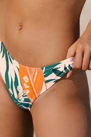 Photo 1 of Bright Leafy Print Bikini Bottom
