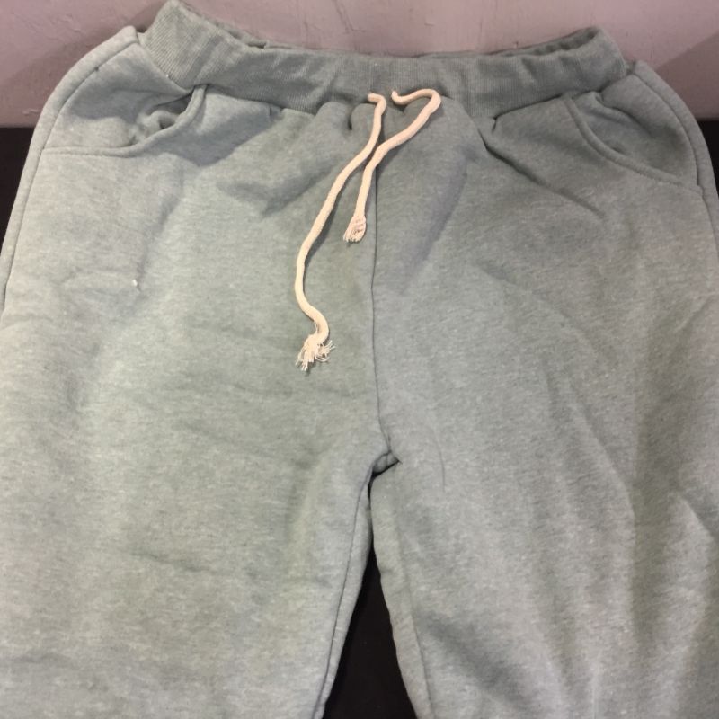 Photo 1 of WOMENS FLEECE JOGGER SWEATPANTS HEATHERED MINT MARKED AS SIZE 2XL BUT POSSIBLY L/XL 
