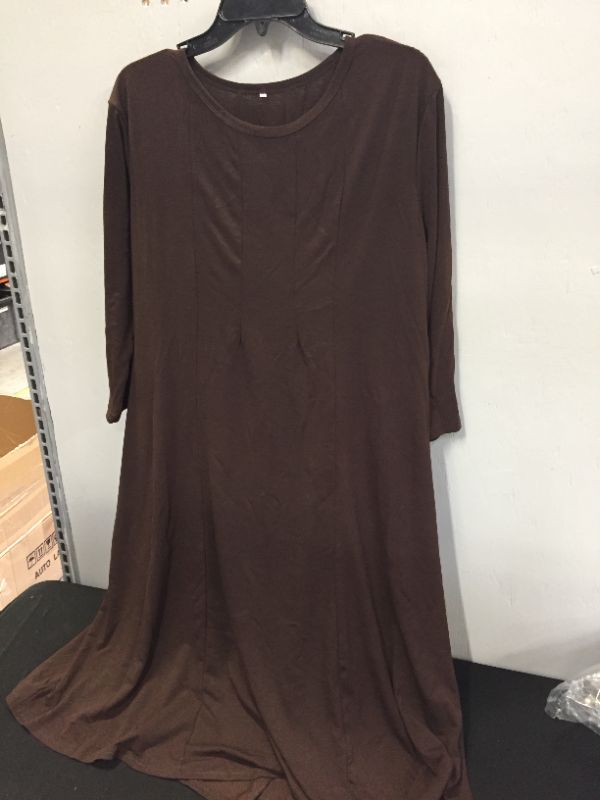 Photo 1 of dark brown mid sleeve dress size (2XL)