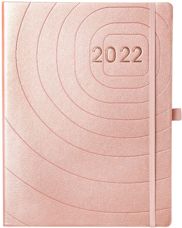 Photo 1 of 2022 Planner - Weekly, Monthly and Year Planner with Pen Loop, to Achieve Your Goals & Improve Productivity, Thick Paper, Inner Pocket, 8.5" x 11", Rosy

