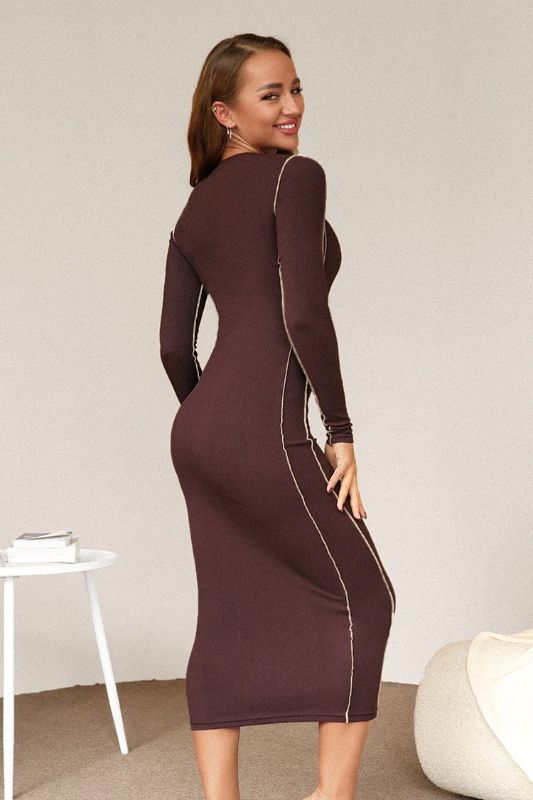 Photo 2 of Aimee Brown Long Sleeve Tea Length Dress Size Medium NEW