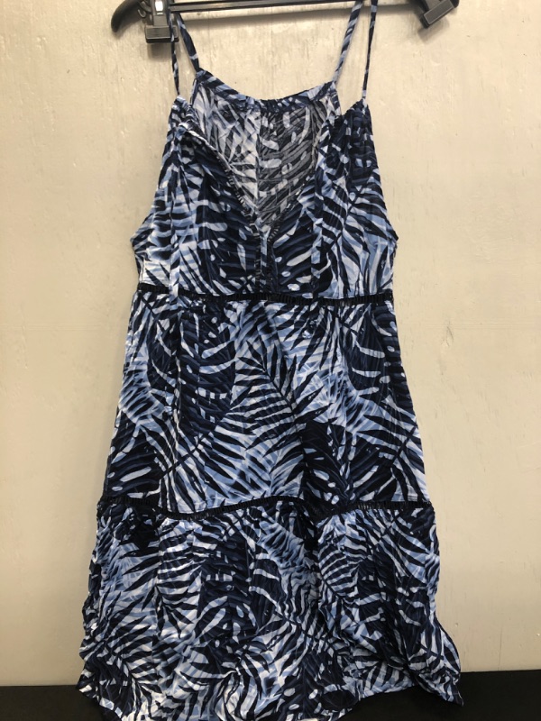 Photo 1 of Blue Leafy Sleeveless Dress NEW Size Medium