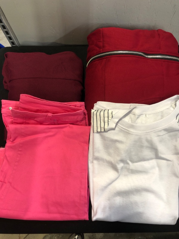 Photo 1 of Misc Lot of 4 Ladies Long Jacket/Sweater/Long Sleeve/Pants Size L/XL