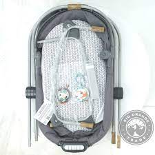 Photo 1 of PEN BOX Fisher-Price Soothing View Projection Portable Bassinet in Gray