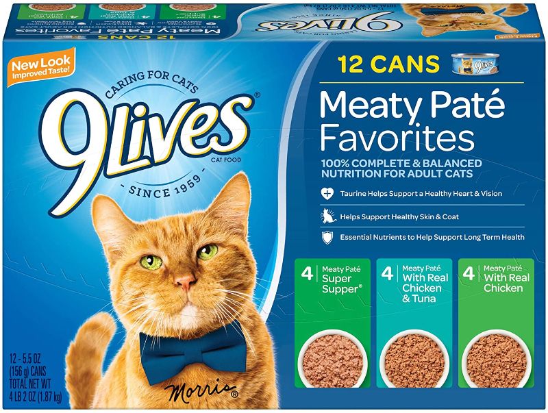 Photo 1 of 9Lives Variety Pack Favorites Wet Cat Food, 5.5 Ounce Cans
