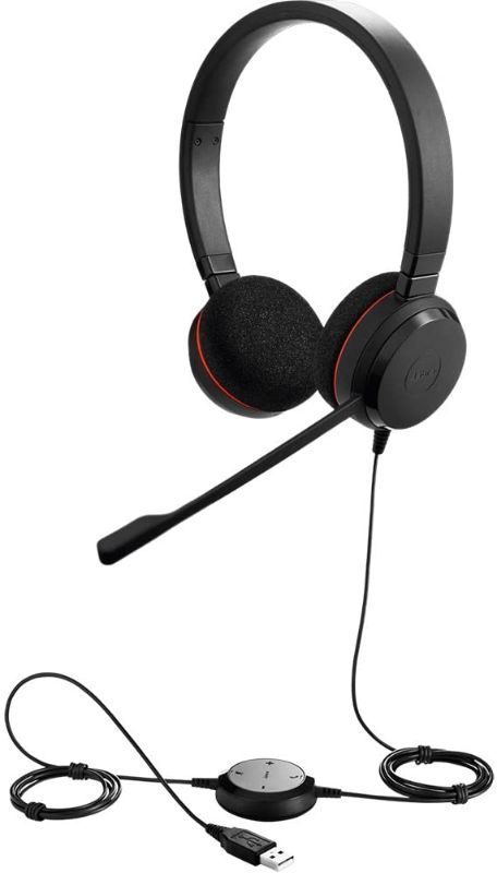 Photo 1 of Jabra Evolve 20 UC Stereo Wired Headset / Music Headphones (U.S. Retail Packaging), Black