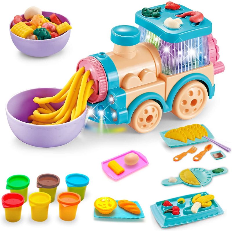 Photo 1 of iLifeTech Noodel Machine Preschool Toye DIY Modeling Clay Polymer Art Clay Toys Kit Music and Lights Car Toy for 3+ Years Old Boy
