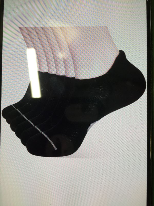 Photo 1 of CORLAP ANKLE ATHLETIC RUNNING SOCKS WITH CUSHION 6 PCK BLACK MEDIUM