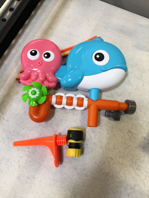 Photo 2 of AOLIGE Sprinkler for Kids Outdoor Play Octopus Splash Water Toys Whale Summer Backyard Toy for Boys Girls
