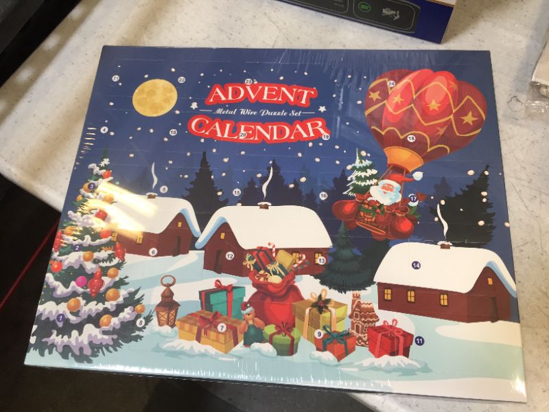 Photo 2 of Advent Calendar 2021 - Christmas Countdown Calendar Gift Box with 24 Brain Teaser Puzzles Toys for Xmas Countdown Holiday Kids Adults Challenge
