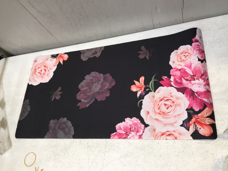 Photo 1 of 31 x 16 inch rose/black desk mat 