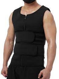 Photo 1 of Men 2-in-1 Waist Trainer Vest, Sweat Body Shaper Tank Top, Neoprene Zipper Adjustable Strap Workout Sauna Suit
