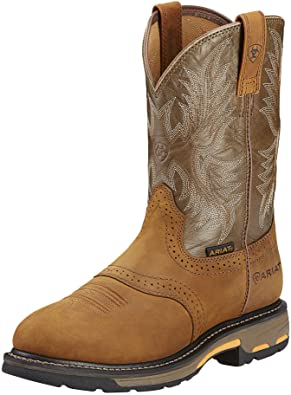 Photo 1 of Ariat Workhog Pull-on Work Boot – Men’s Leather, Round Toe, Western Work Boot, Size 9
