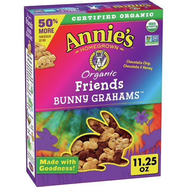 Photo 1 of 2 Annie's Organic Friends Bunny Graham Snacks, Chocolate Chip, Chocolate & Honey, 11.25 oz. Box
