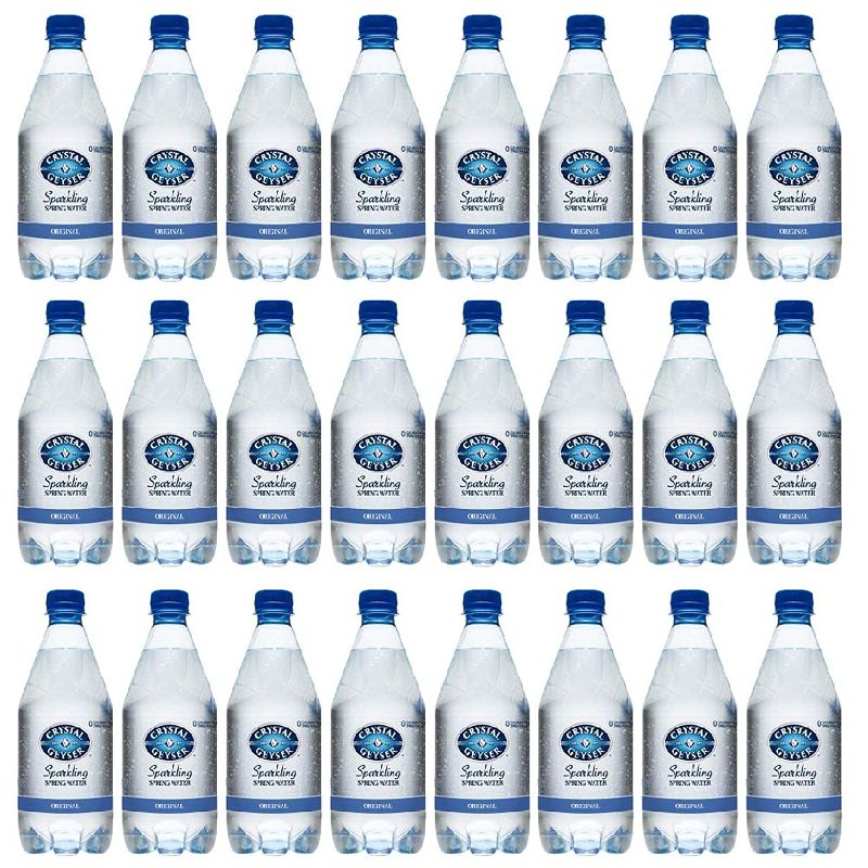 Photo 1 of Crystal Geyser Unflavored Flavored Sparkling Spring Water, No Artificial Ingredients or Sweeteners, 18 Fl Oz, P.E.T. Plastic Bottles, 24 Pack UNKNOWN EXPIRATION 
