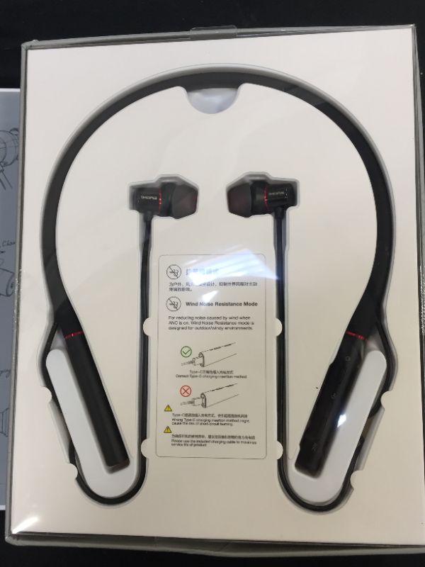 Photo 2 of 1MORE Dual Driver BT ANC In-Ear Headphones Wireless Bluetooth Earphones with Active Noise Cancellation, ENC, Fast Charging, Magnetic Earbuds, Microphone and Volume Controls,