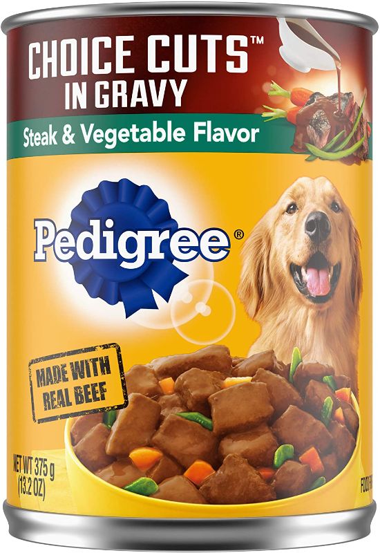 Photo 1 of 
PEDIGREE CHOICE CUTS IN GRAVY Adult Canned Wet Dog Food, 13.2 oz. (Pack of 12)
exp 10/19/2023