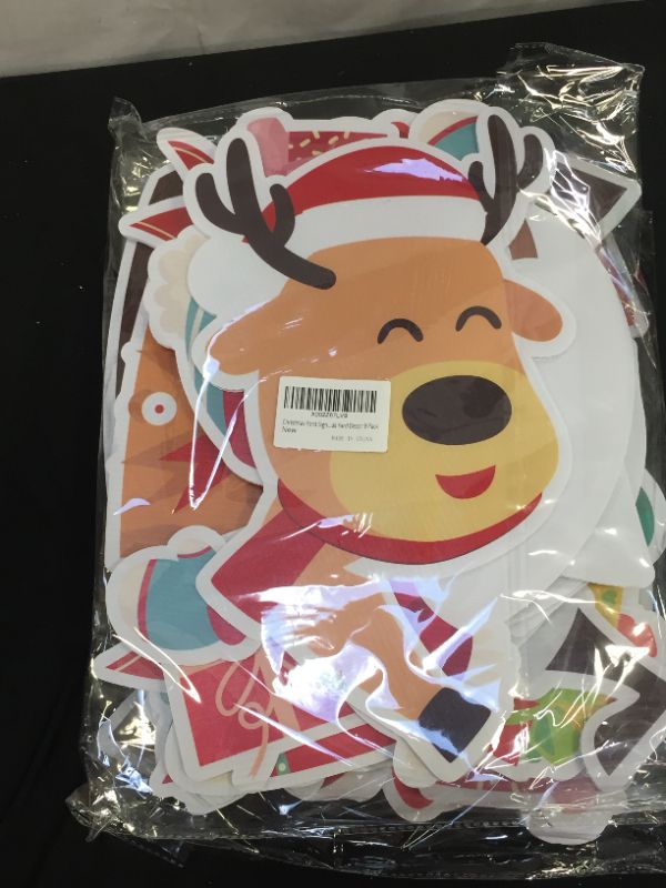 Photo 1 of 9Pcs Large Christmas Yard Signs Christmas Decorations Outdoor Christmas Yard Decorations Lawn Signs with Stakes Santa Claus Reindeer Snowman Ring Bell Gingerbread Signs Christmas Decorations Clearance