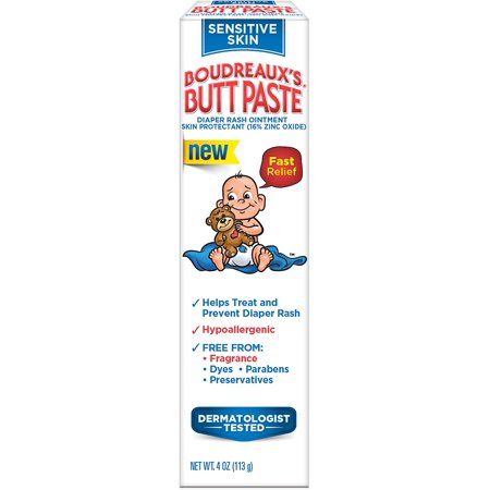 Photo 1 of Boudreaux's Butt Paste Diaper Rash Ointment, for Sensitive Skin, Hypoallergenic, 4 OZ, 2 Pack
exp 02 2022 (factory sealed)