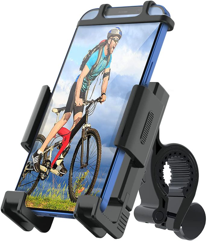 Photo 1 of  Universal Bike Phone Holder, Motorcycle Phone Mount, 360° Rotation Adjustable Bike Phone Mount for Handlebar- Cycling Clamp Scooter Phone Clip Fits All 4.7"-6.7" Phones