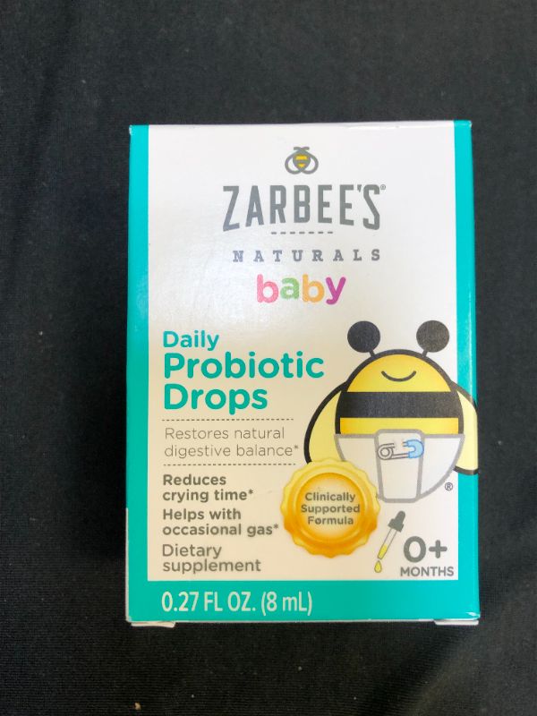 Photo 2 of Zarbee's Naturals Baby Daily Probiotic Drops, 0.27 Ounces exp - 01/2022 