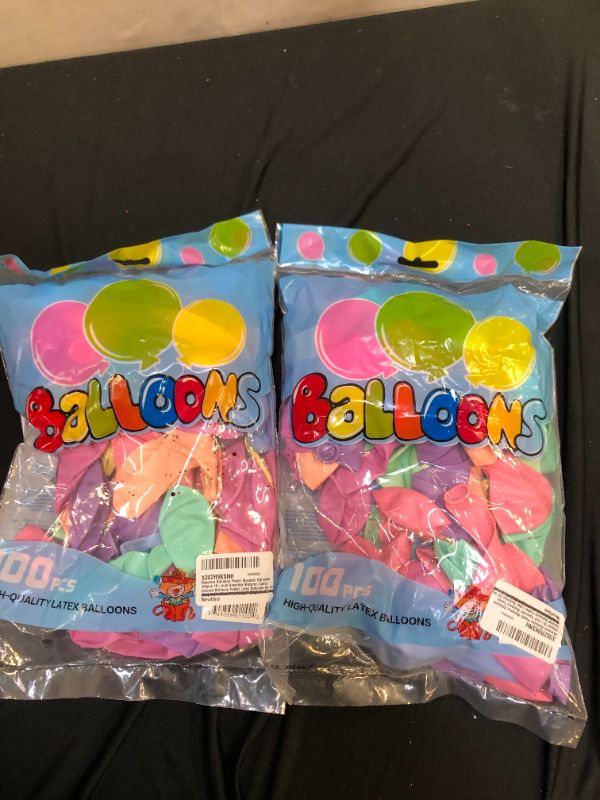 Photo 2 of 2 bags - 100 pcs each pastel balloons 