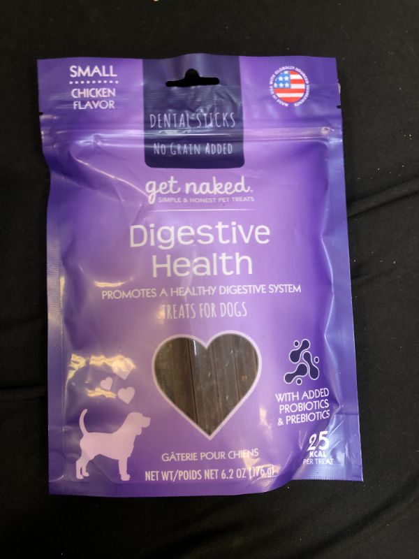 Photo 2 of Get Naked Digestive Health Grain-Free Small Dental Stick Dog Treats, 18 count exp- May 08/2023