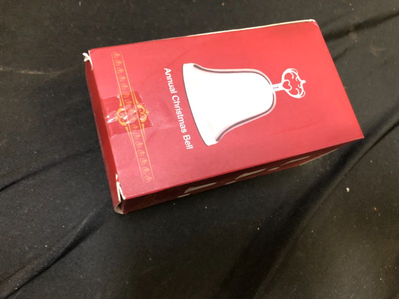 Photo 2 of 2021 Annual Christmas Bell,Silver Bell Ornament for Christmas Decorations, Bell Ornament for Christmas Anniversary,Red Ribbon & Gift Box
