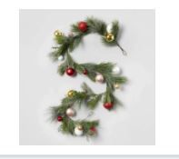 Photo 1 of  6ft Unlit Frosted Blush Artificial Christmas Garland - Wondershop