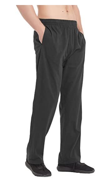 Photo 1 of Akula Men's Cotton Sweatpants Running Pants Yoga Open Bottom Athletic Sports Lounge Joggers Straight Leg with Pockets - XL 
