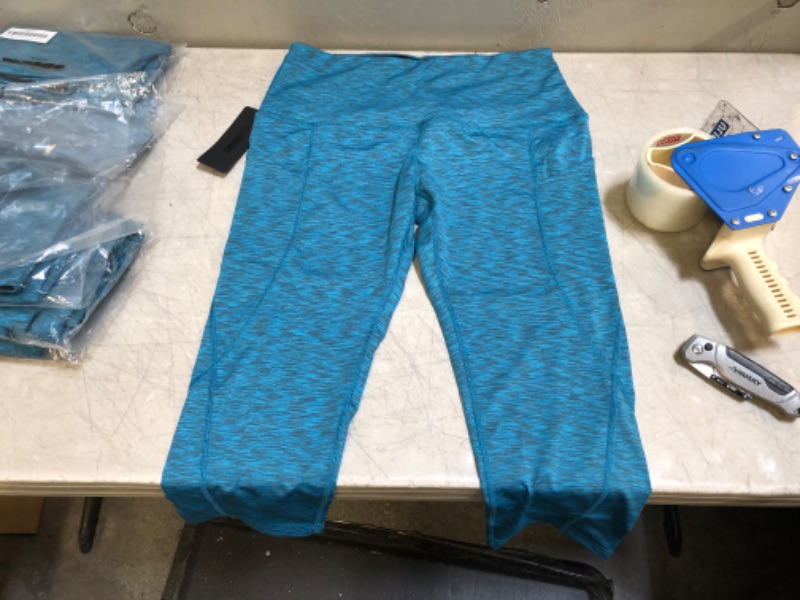 Photo 1 of ODODOS Space Dye Blue Yoga Leggings with Pockets (L)