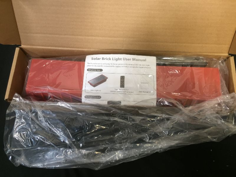 Photo 1 of Solar Pathway Paver Lights Outdoor Waterproof Landscape Solar Brick Garden Led Light 8" X 4" (2 Pack Warm White)
