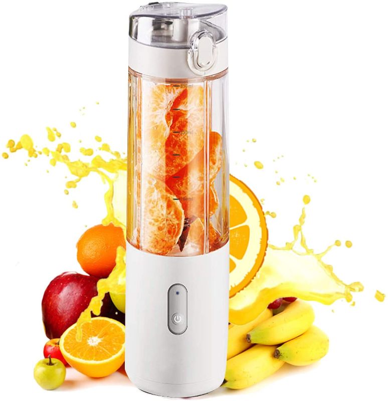 Photo 1 of Portable Blender - Personal Size Blender Smoothies and Shakes - Mini Blender 2400mah USB Rechargeable with Six Blades, Handheld Blender Sports,Travel,Gym Gift for family lover friend (1)
