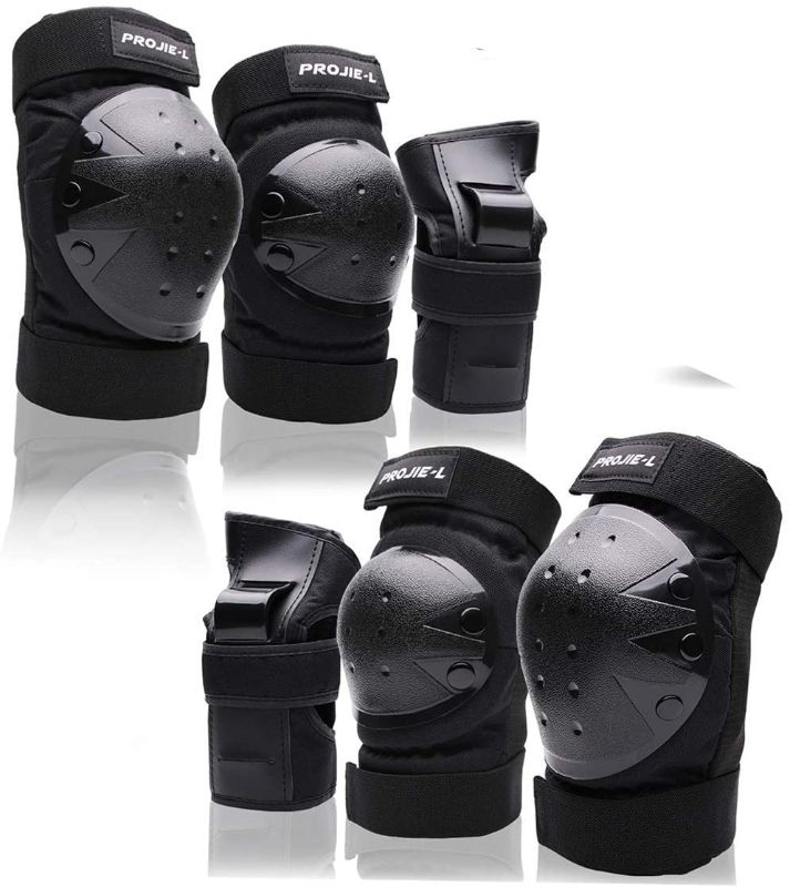 Photo 1 of  Protective Gear Set for Youth/Adult Knee Pads Elbow Pads Wrist Guards for Skateboarding Roller Skating Inline Skate Cycling Bike BMX Bicycle Scootering 6pcs