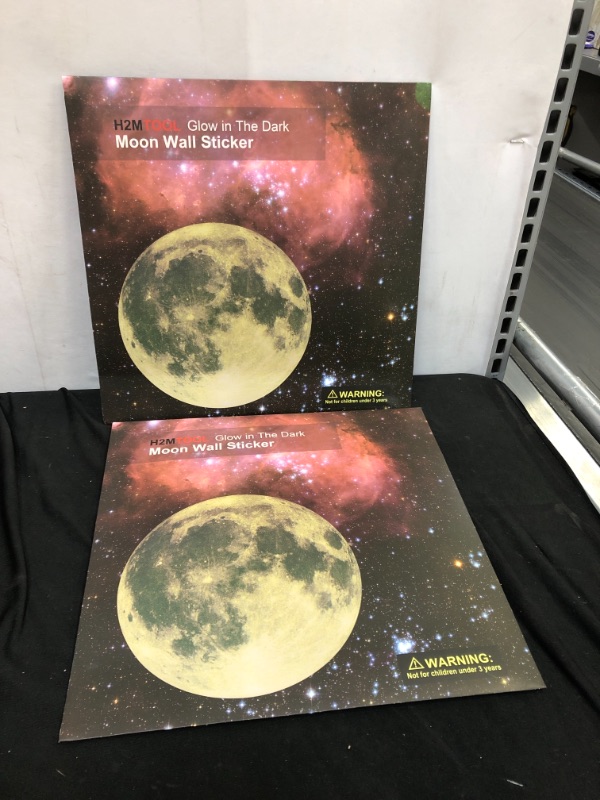 Photo 2 of Glow in The Dark Stars Wall Sticker, H2MTOOL 3D Glowing Stars Moon for Ceiling and Wall Decals Kids Room Deco (Green Stars Moon, Large)
2 pack 