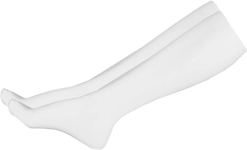 Photo 1 of NuVein Surgical Stockings, 18 mmHg Support for Embolc Recovery, Medical Unisex Fit, Knee High, Closed Toe, White, 3X-Large
