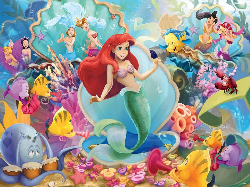 Photo 1 of 300 Piece Disney Collection, The Little Mermaid Jigsaw Puzzle, Kids Oversized Pieces