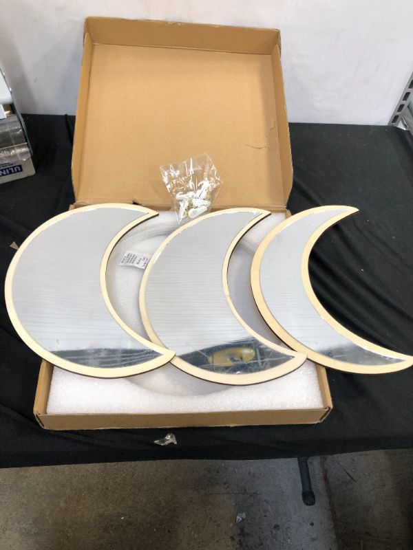 Photo 1 of 3 PCS CRESCENT MOON MIRRORS 